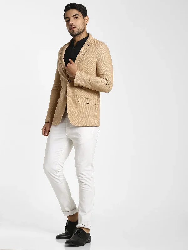 khaki-plain-stretch-blazer-rfbz-22075-c