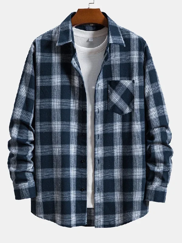 Long Sleeve Plaid Button Up Shirt