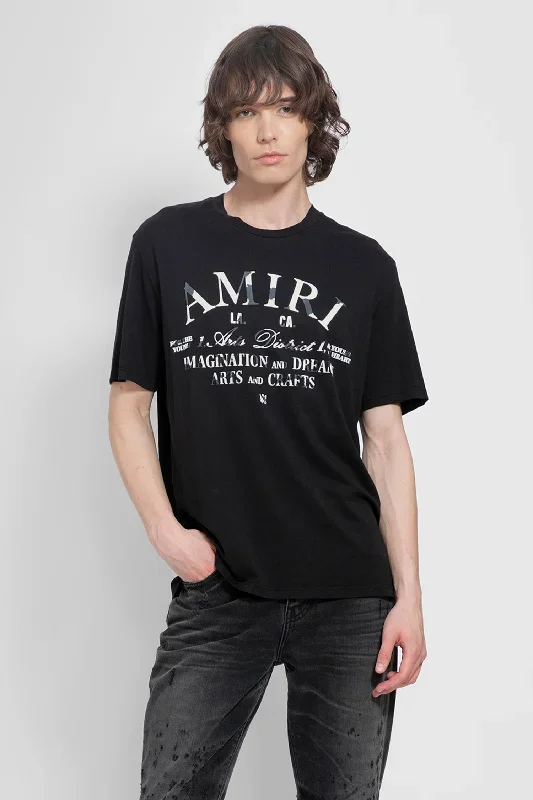 AMIRI MAN BLACK T-SHIRTS & TANK TOPS