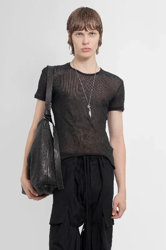 ANN DEMEULEMEESTER MAN BLACK T-SHIRTS & TANK TOPS