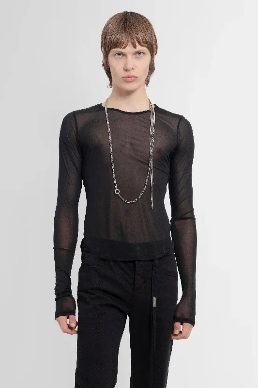 ANN DEMEULEMEESTER MAN BLACK T-SHIRTS & TANK TOPS