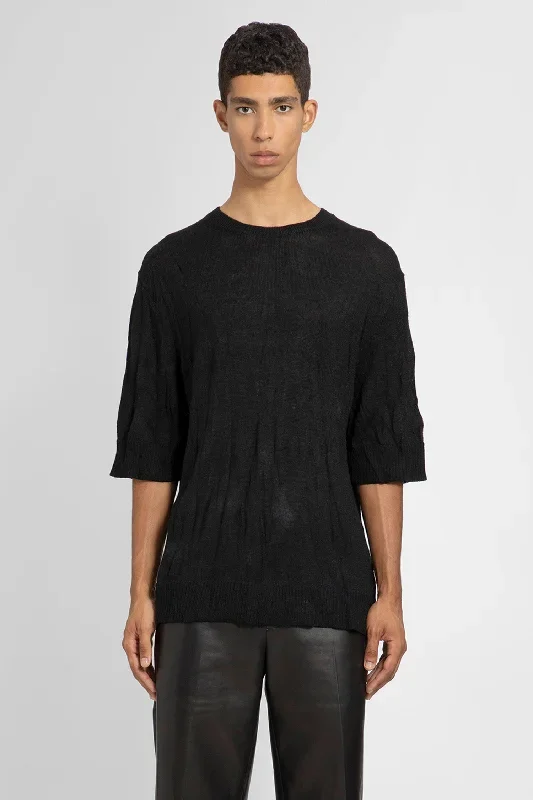 HELMUT LANG MAN BLACK T-SHIRTS & TANK TOPS