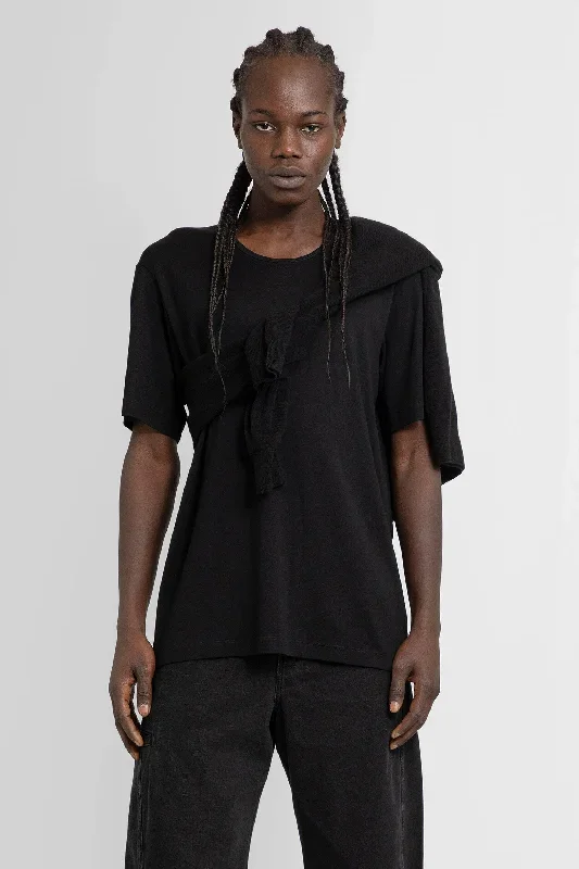 LEMAIRE MAN BLACK T-SHIRTS & TANK TOPS