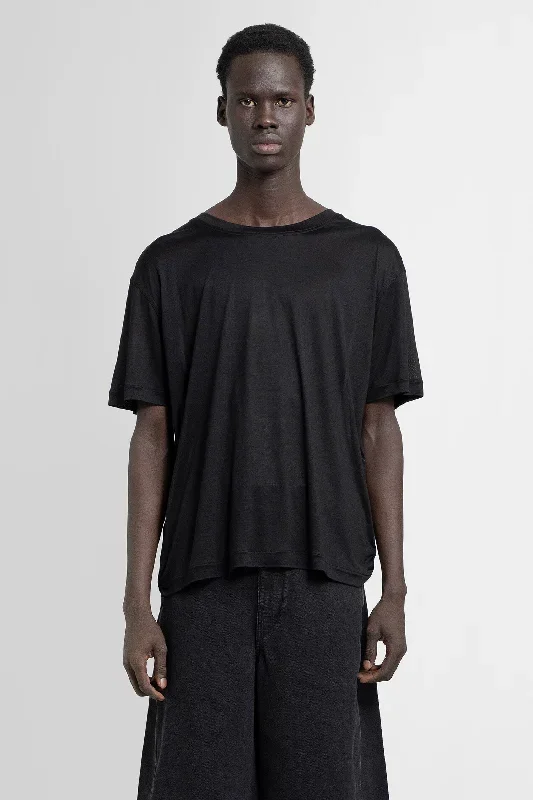 LEMAIRE MAN BLACK T-SHIRTS & TANK TOPS