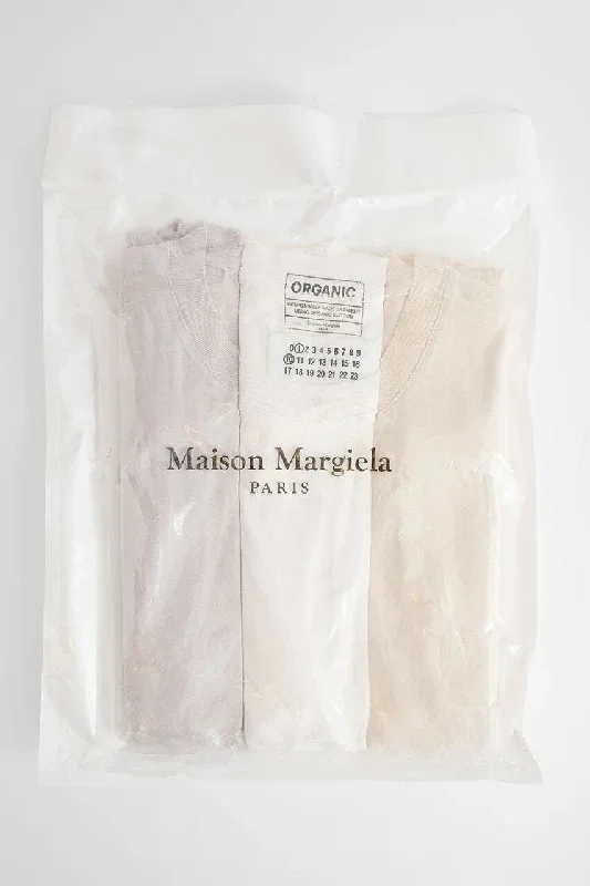 MAISON MARGIELA MAN BEIGE T-SHIRTS & TANK TOPS