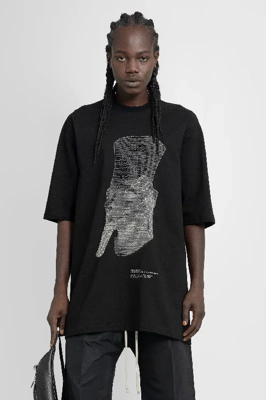 RICK OWENS MAN BLACK T-SHIRTS & TANK TOPS