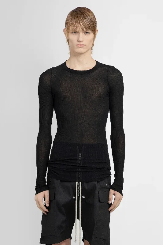 RICK OWENS MAN BLACK T-SHIRTS & TANK TOPS