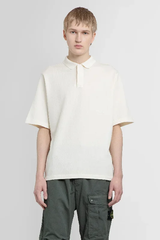 STONE ISLAND MAN OFF-WHITE T-SHIRTS & TANK TOPS