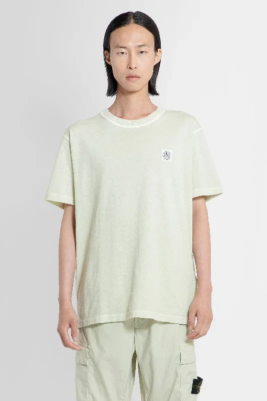 STONE ISLAND MAN GREEN T-SHIRTS & TANK TOPS