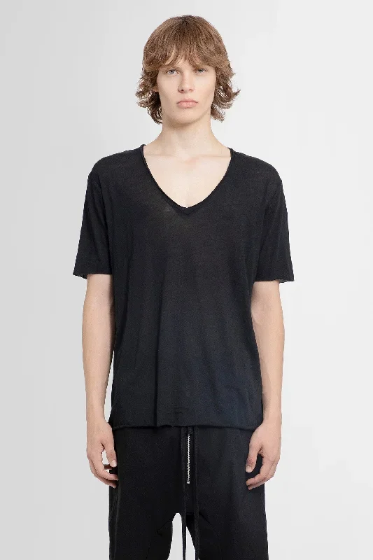 THOM KROM MAN BLACK T-SHIRTS & TANK TOPS