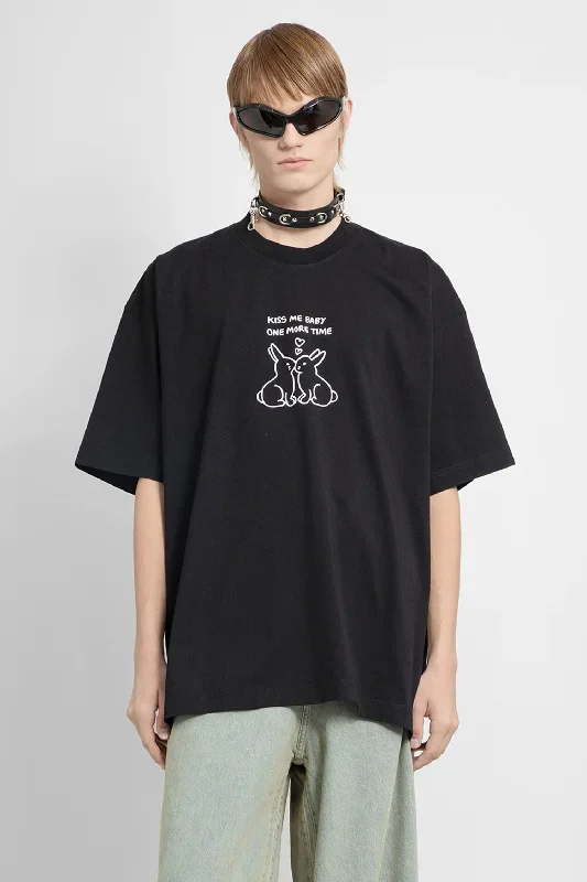 VETEMENTS MAN BLACK T-SHIRTS & TANK TOPS