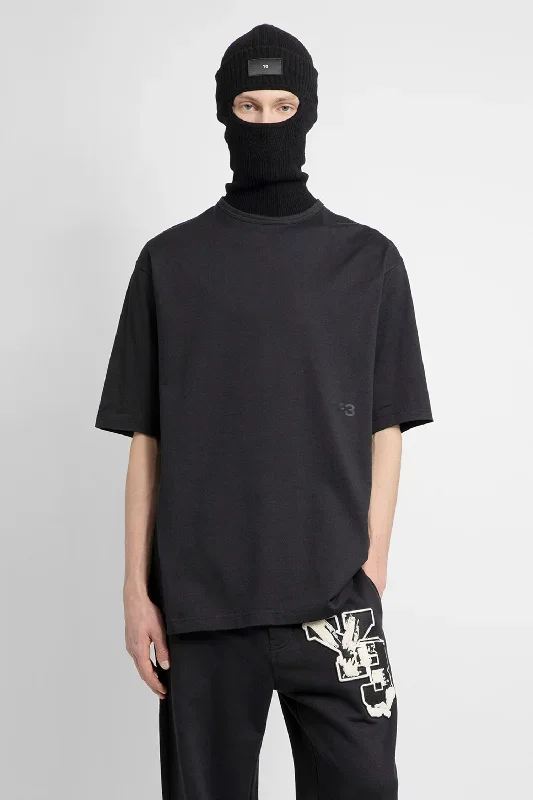 Y-3 MAN BLACK T-SHIRTS & TANK TOPS