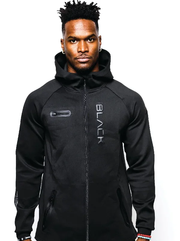 Men's Puff Print Logo Zipper Hoodie