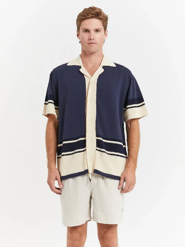 Olivier Knit Shirt in Navy