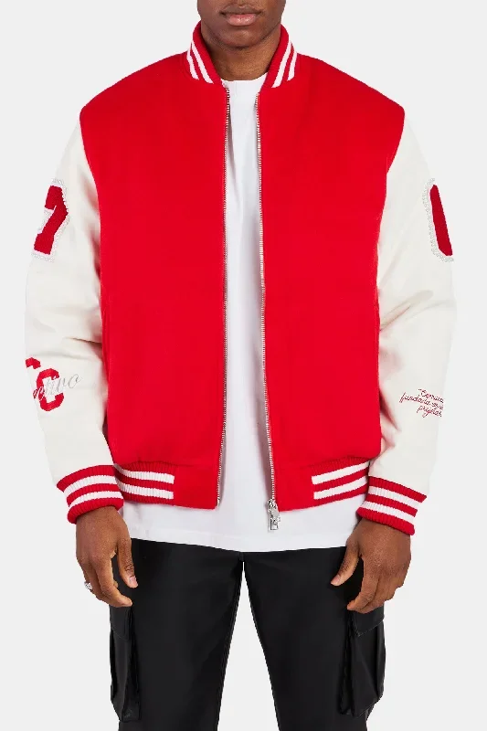 pearl-embellished-bomber-jacket-red