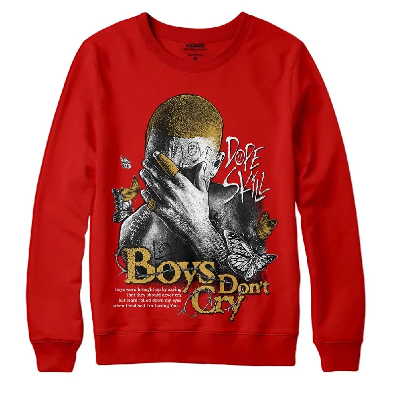 Red Collection DopeSkill Red Sweatshirt Boys Don't Cry Graphic