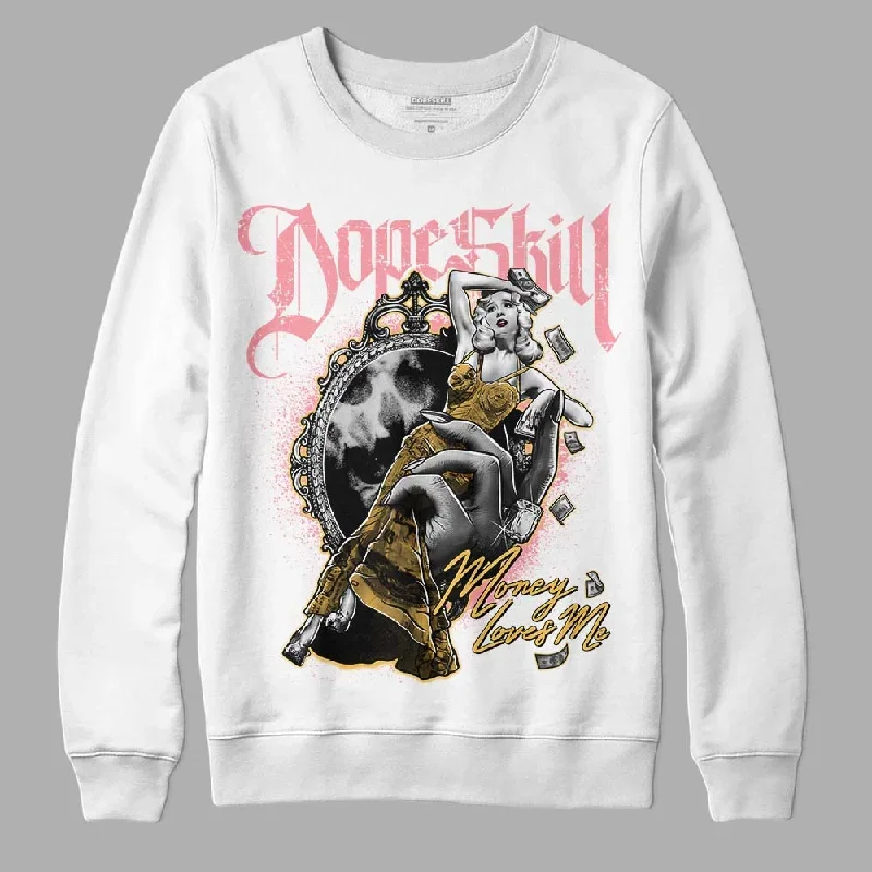 Red Stardust 3s DopeSkill Sweatshirt Money Loves Me Graphic