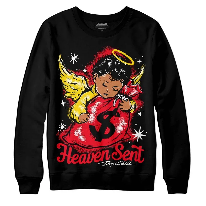 Red Thunder 4s DopeSkill Sweatshirt Heaven Sent Graphic