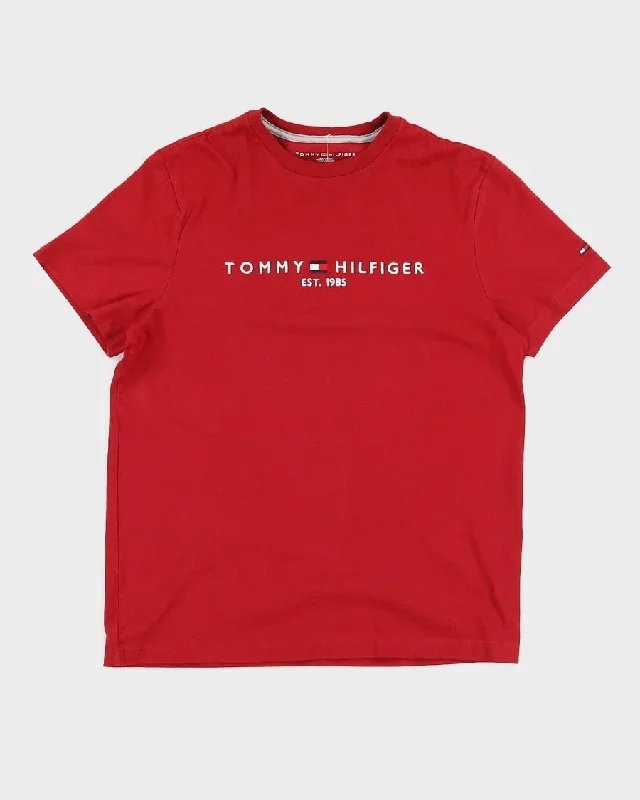 Red Tommy Hilfiger Logo T-shirt - XS