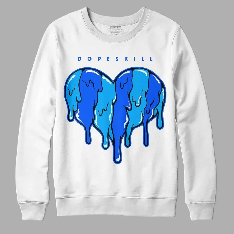 Royal Blue Collection DopeSkill Sweatshirt Slime Drip Heart Graphic