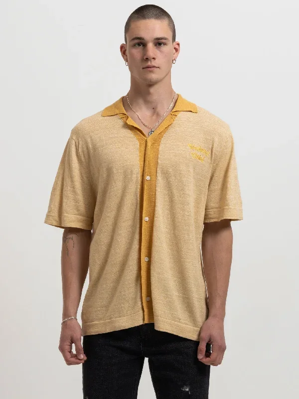 Saloon Knit Shirt in Sunflower