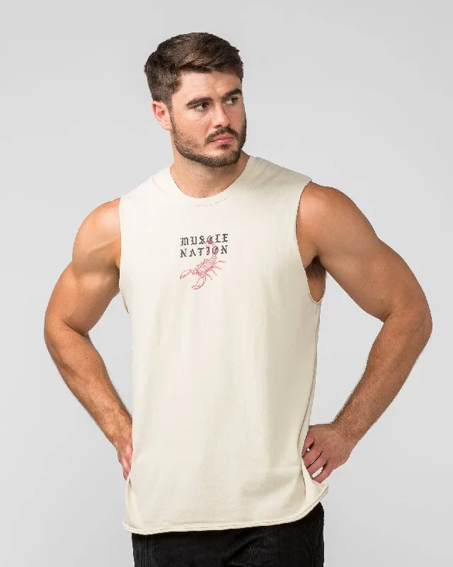 Scorpion Heavy Vintage Tank - Washed Cream