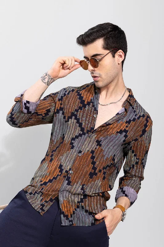 Shaft Brown Shirt