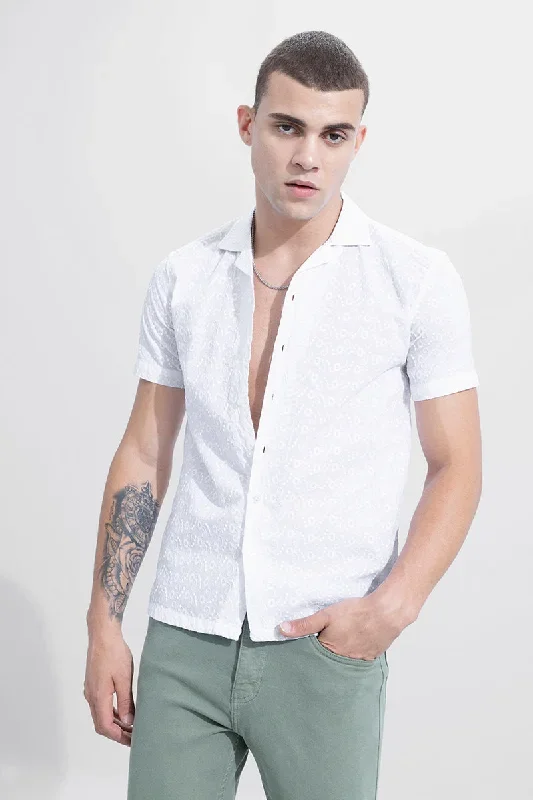 Spherical White Embroidery Shirt