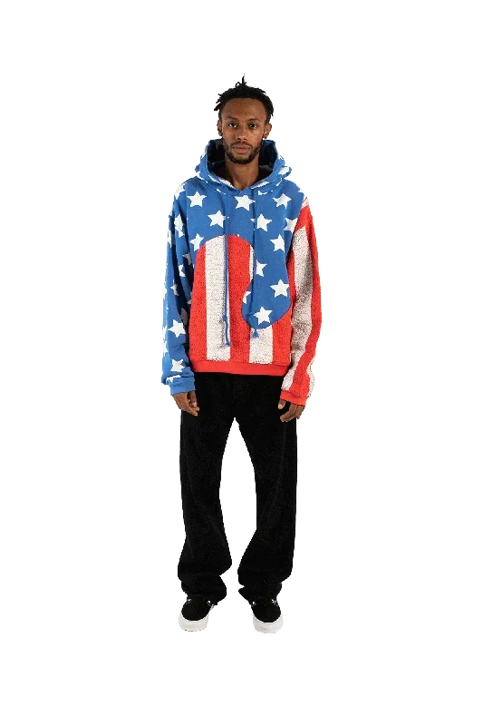 Stars And Stripes Swirl Hooded Sweatshirt