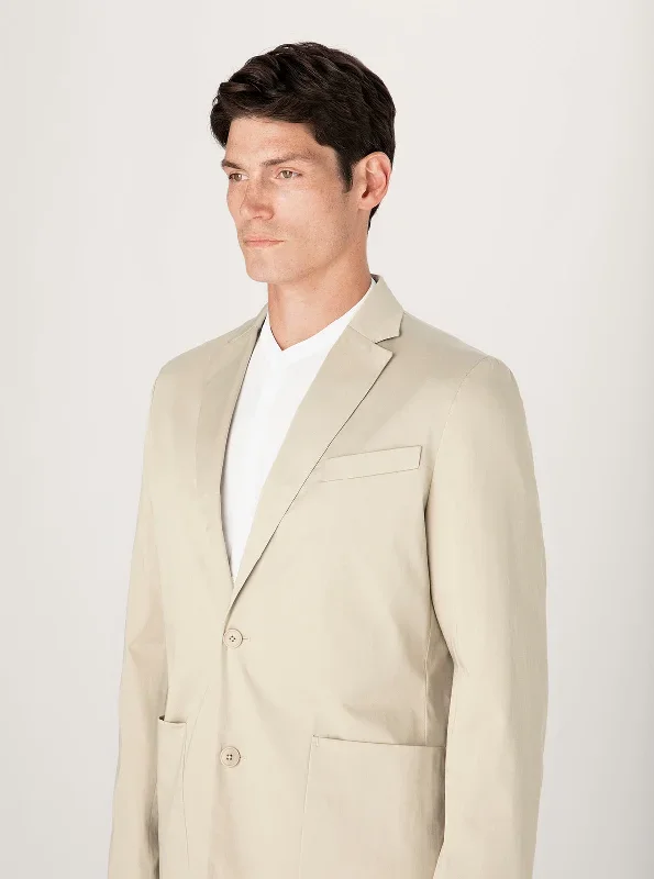 The 24 Blazer || Beige | Stretch Cotton