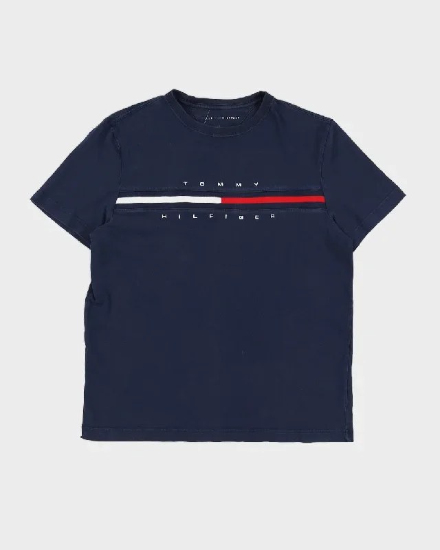 Tommy Hilfiger Blue Embroidered T-Shirt - S