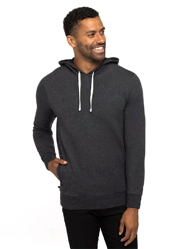 TRAVIS MATHEW MENS CLOUD HOODIE - HEATHER BLACK