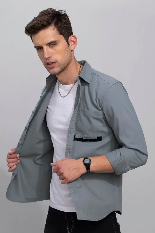 Twin Pocket Grey Shirt