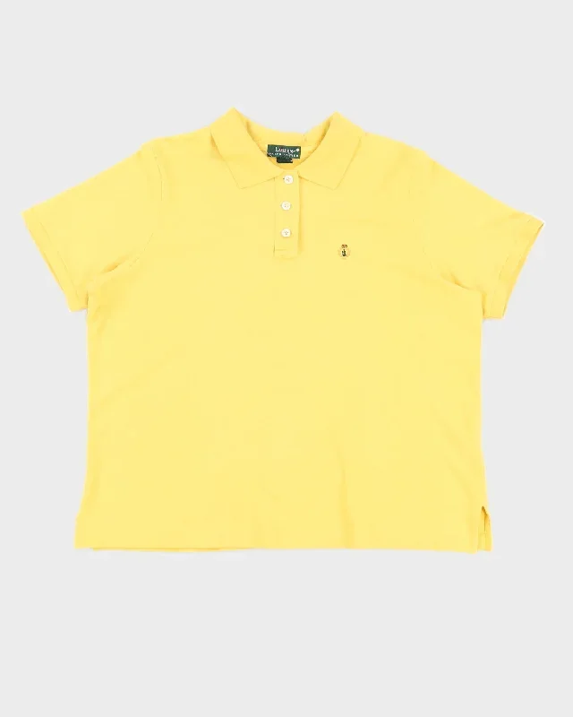 Vintage 90s LRL Ralph Lauren Yellow T-Shirt - L