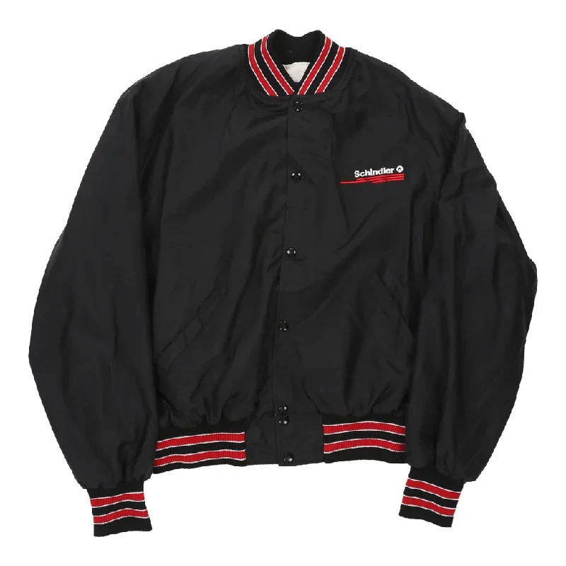 Vintage Holloway Baseball Jacket - XL Black Polyester