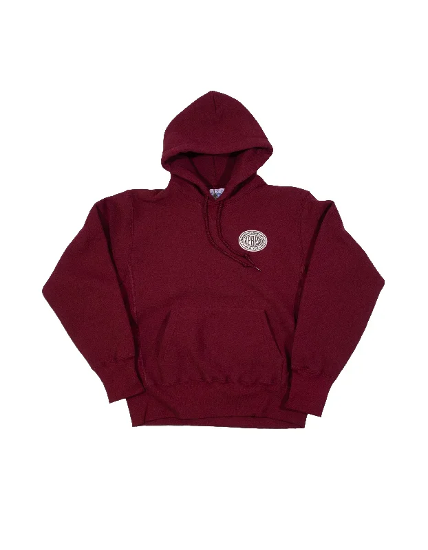 VINTAGE J.PRESS LOGO HOODIE - BURGUNDY