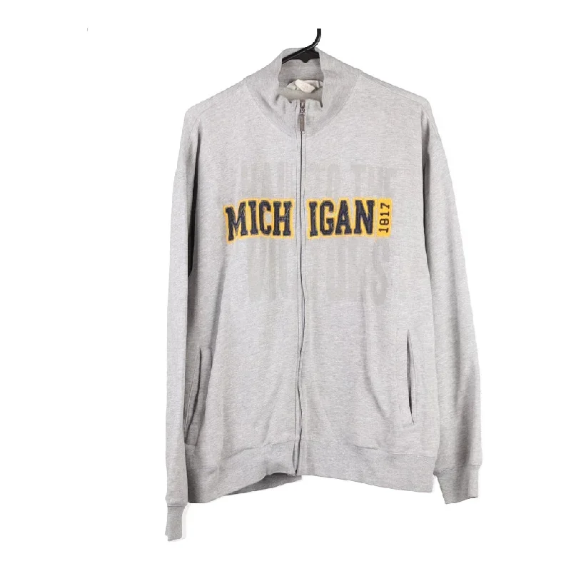 Michigan 1817 Levelwear Track Jacket - Medium Grey Cotton Blend