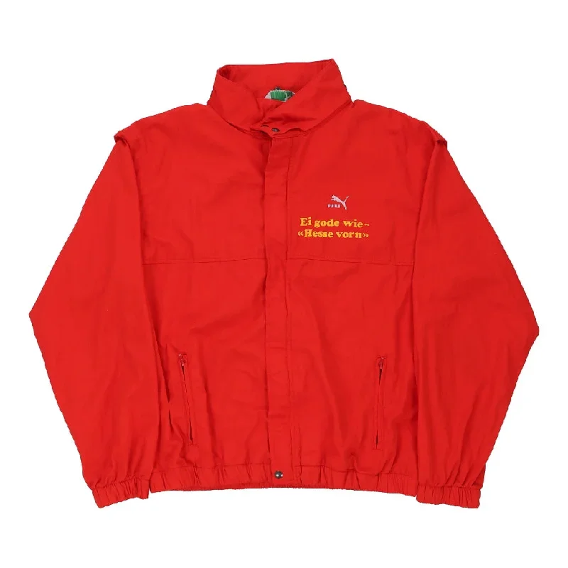 Puma Jacket - Large Red Cotton Blend